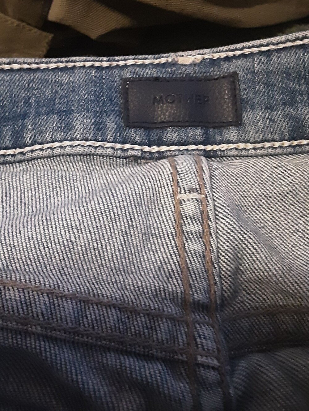 Mother New Lt Blue Jeans, Button Fly, Frayed Edge/ Distressed, Raw Hem 29